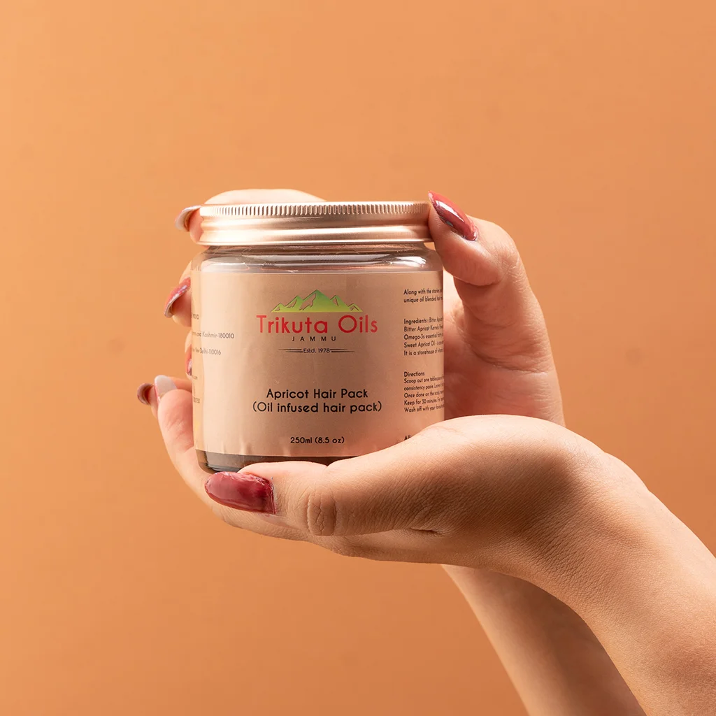 Trikuta Apricot Hair Mask for frizzy damaged and dandruff prone hair