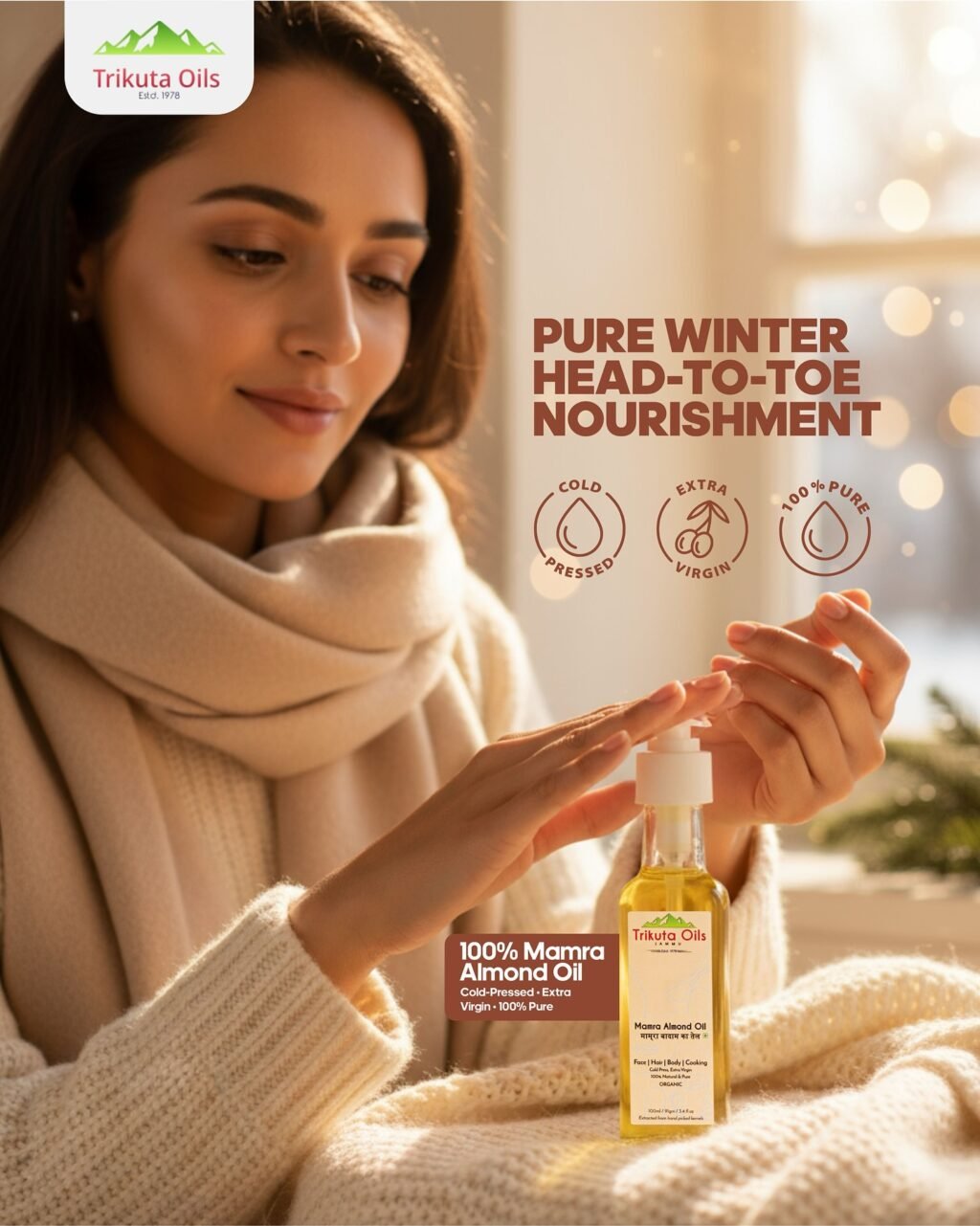 Instagram post from trikuta_oils_jammu. This post is in position 1.