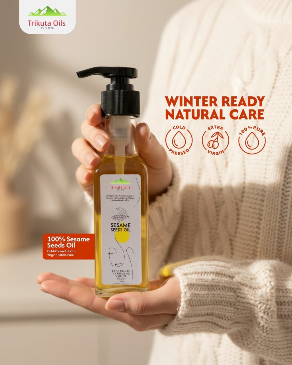 Instagram post from trikuta_oils_jammu. This post is in position 1.